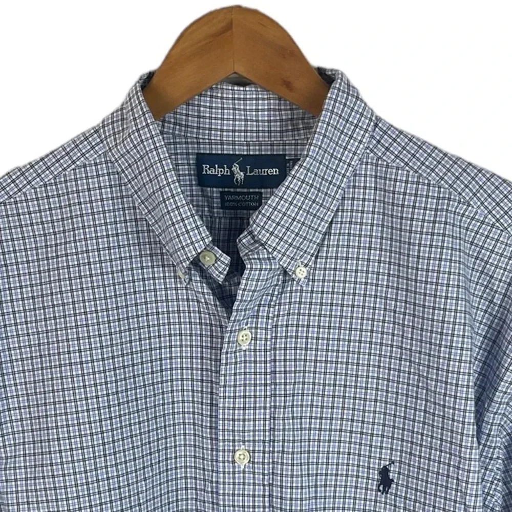 BF802 Men’s Polo Ralph Lauren Designer Yarmouth Dress Shirt 17 32/33 XL